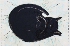③視線　紙本彩色、雲肌麻紙、岩絵具　F15（65.2×53㎝）　￥165000
