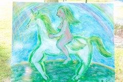 ユニコーン（絵）-91×272㎝-880000円
