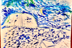 大室山の夜景-86×100㎝-150000円