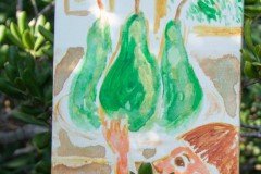 洋梨（絵・大）27.3×22㎝-50000円