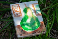 洋梨（絵・小）18×14㎝-25000円