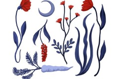 「Red flowers」（2022)　￥27,500