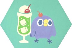 【10】めんトリ(メロンソーダ) 六角型(30cm) 40,000円（税込み）