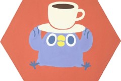 【12】めんトリ(コーヒー) 六角型(30cm) 40,000円（税込み）