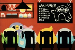 【8】めんトリ喫茶(カウンター) F6号(410×318mm) 150,000円（税込み）