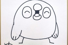 にたぁぺんぐいん画　02　13.5cm×12cm　5000円（税込）