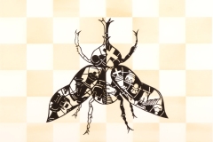 対決！白黒カブトフィールド　350×350㎜　ご成約済