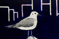 ⑯「夜のカモメ」キャンバス