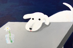 ㉗「机上の花」キャンバス