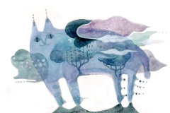 夜を歩く猫